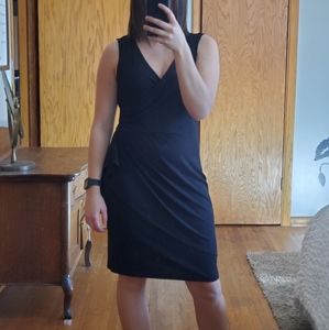 Black wrap dress